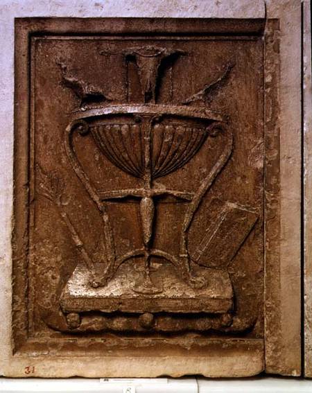 Plaque depicting symbols of glory and prestige van Frederico Barocci