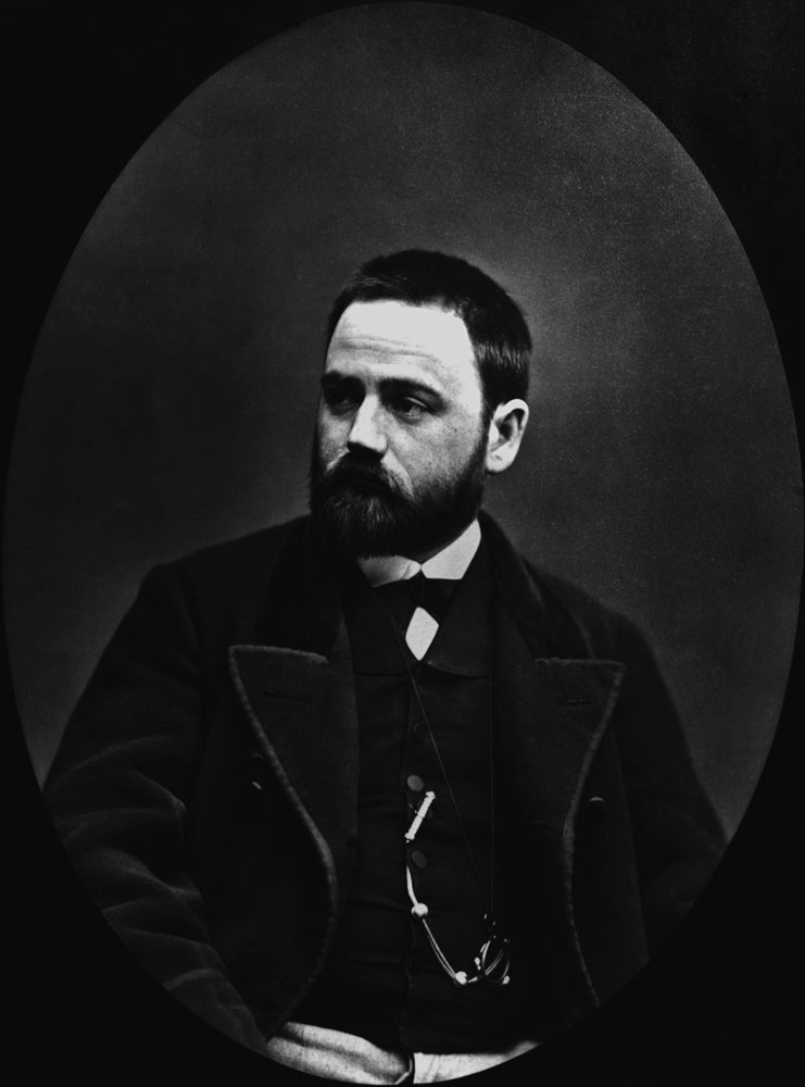 Emile Zola (1840-1902), c.1870-80 (b/w photo)  van French School