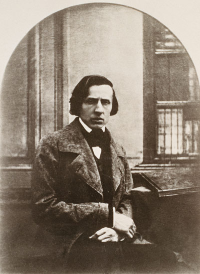 Frederic Chopin (1810-49) engraved from a daguerrotype van French School