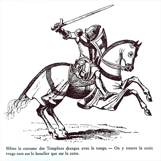 Illustration of a Knight Templar van French School