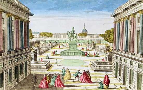 Perspective View of Place Louis XV from Porte Saint-Honore van French School