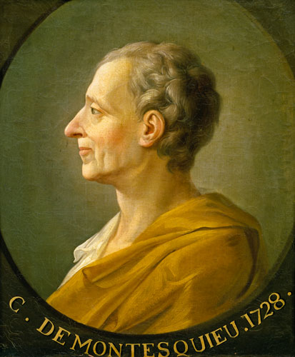 Portrait of Charles de Montesquieu (1689-1755), French philosopher and jurist van French School