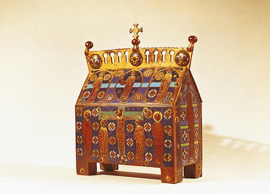 Reliquary chest, 12th-13th century (metal & enamel) van French School