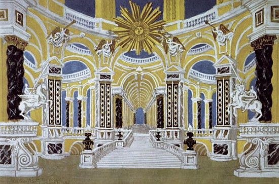 Set design for ''The Magic Flute'' by Wolfgang Amadeus Mozart (1756-91) van French School