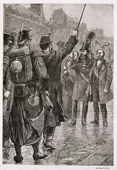 The Arrest of Victor Schoelcher (1804-93) at the Saint-Antoine Barricade, 4th December 1851 van French School