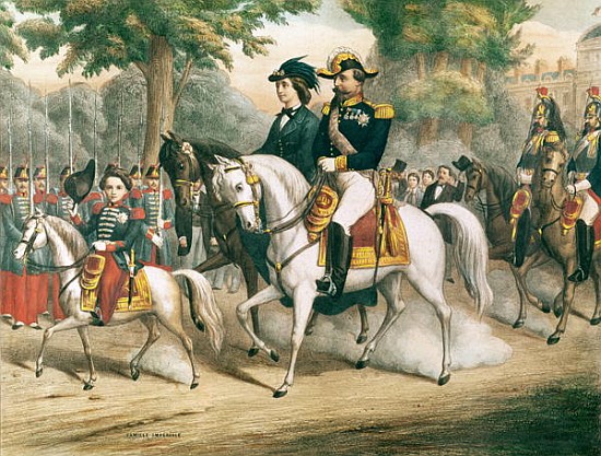 The Imperial Family on Horseback van French School