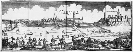 The Russian army besieging Narva in 1700 van French School