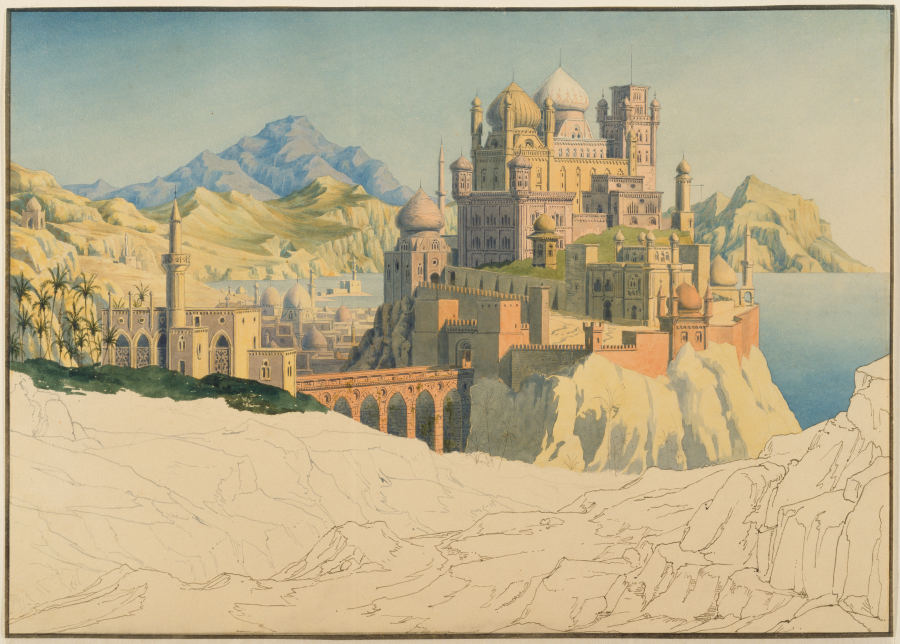 Vision of an Islamic City (étude de ville orientale imaginaire ? French) van Friedrich Maximilian Hessemer