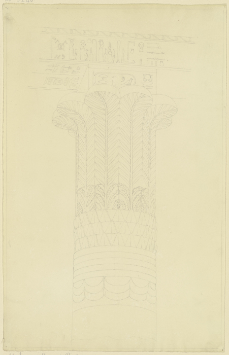 Ägyptisches Kapitell mit Architrav van Friedrich Maximilian Hessemer