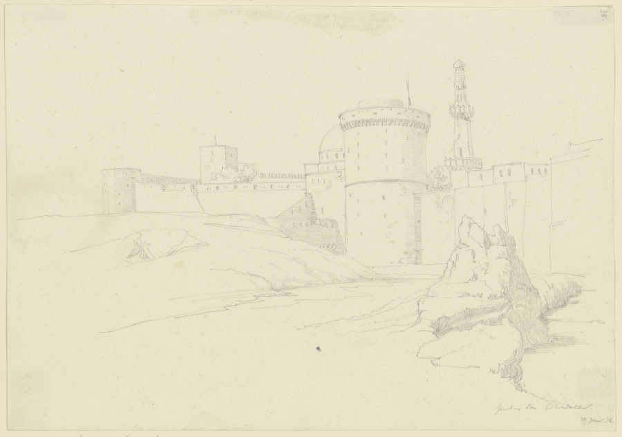 Die Zitadelle von Salah ad-Din in Kairo van Friedrich Maximilian Hessemer
