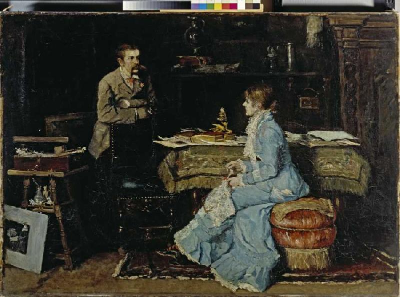 Im Atelier van Fritz von Uhde