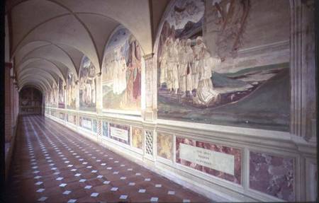 Corridor showing the Life of St. Benedict (fresco) van G. Signorelli