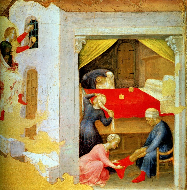 The dowry for the three virgins (from the Polyptych Quartesi) van Gentile da Fabriano