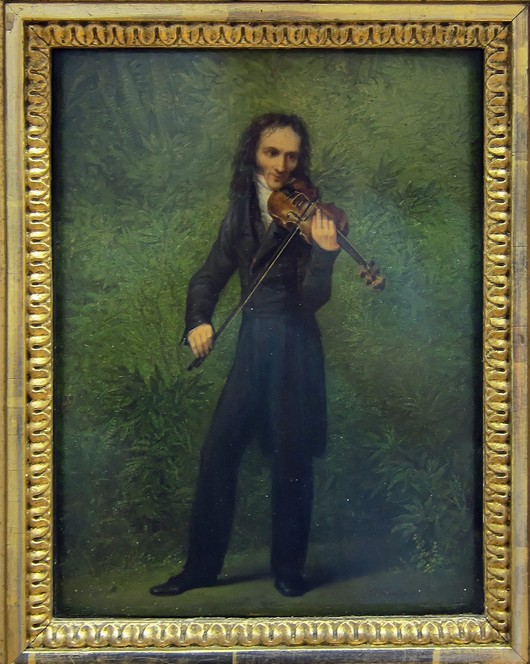 Portrait of Niccolò Paganini (1782-1840) van Georg Friedrich Kersting