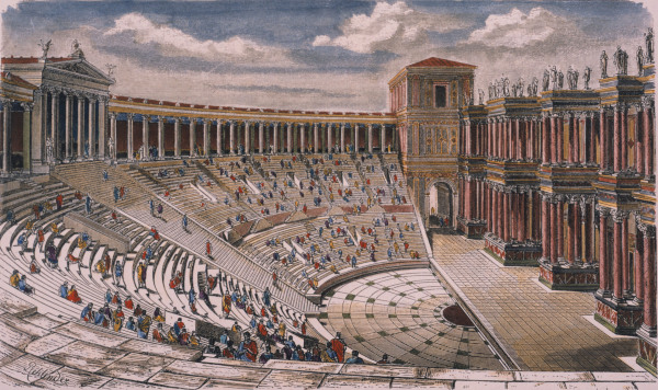 Rome , Pompeii Theatre van Georg Rehlender
