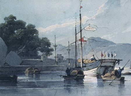 Shipping on a Chinese River van George Chinnery