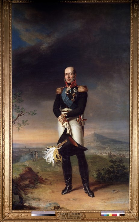 Portrait of Field marshal Count Mikhail Barklay-de-Tolli (1761-1818) van George Dawe