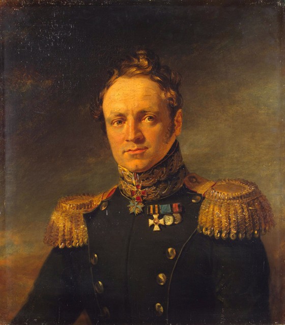 Portrait of Yevgeny Alexandrovich Golovin (1782-1858) van George Dawe