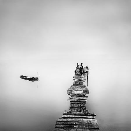 Old Pier and Sunken Boat