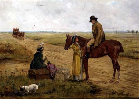 Waiting for the Stage Coach van George Goodwin Kilburne