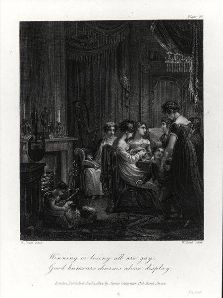 Domestic Scene, from 'The Social Day' by Peter Coxe, engraved by William Bond van George Jones