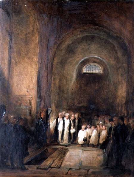 Turner's (1775-1851) Burial in the Crypt of St. Paul's van George Jones