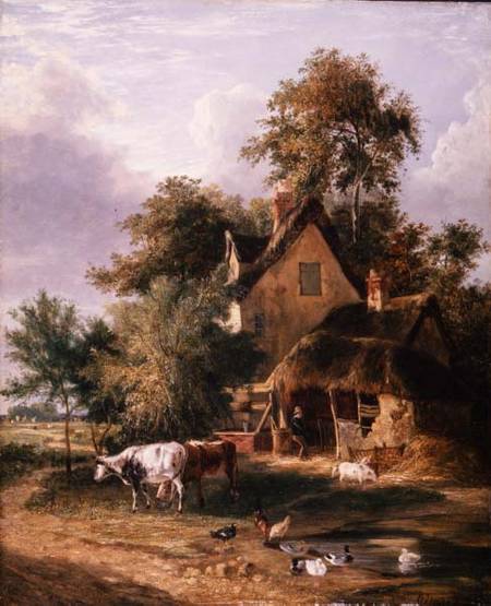 Farmyard Scene van George Vincent