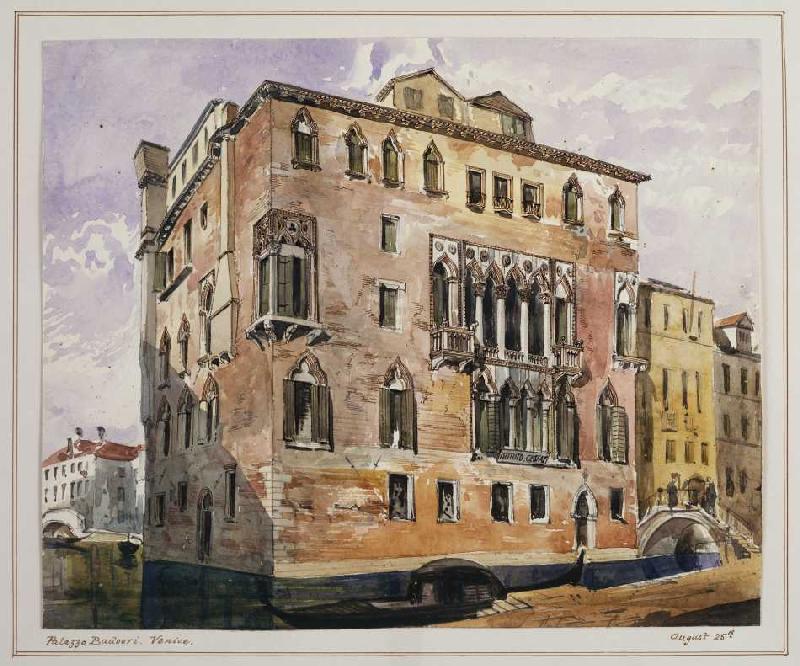 Palazzo Baldoer, Venedig. van George Edmund Street