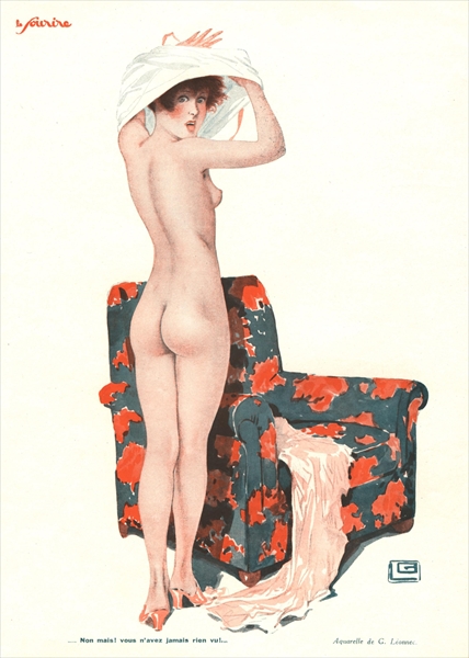 Illustration from ''Le Sourire'' (colour litho)  van Georges Leonnec
