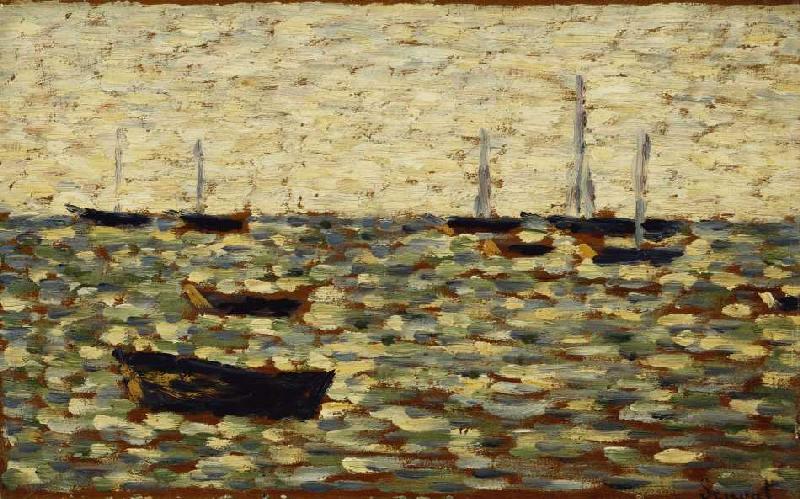 Das Meer bei Grandcamp (La Mer a Grandcamp) van Georges Seurat