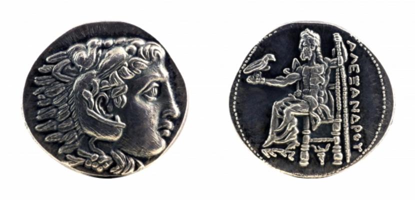 Greek silver tetradrachm from Alexander the Great van Georgios Kollidas