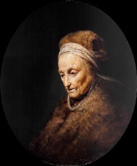Portret van Rembrandt's moeder