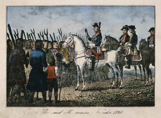 Frederick the Great with the farmers van German School