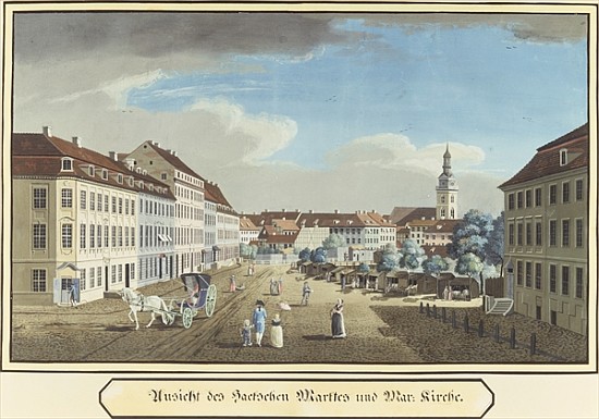 View of the Hackescher Markt and the Church of St. Mary, Berlin van German School