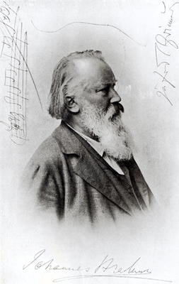 Johannes Brahms (1833-97) (photogravure) van German School, (19th century)