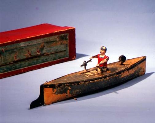 Rowing boat made by Issmeyer, late 19th century van German School, (19th century)