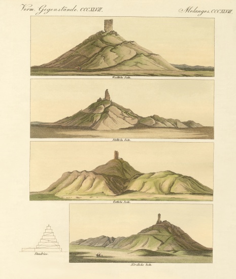 Description of the Birs Nimrod or of the tower of Babel van German School, (19th century)