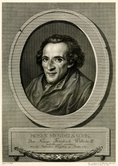 Moses Mendelssohn van German School, (19th century)