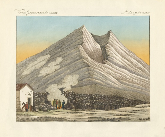 Mount Etna of Sicily van German School, (19th century)