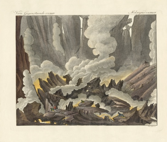 Mount Etna of Sicily van German School, (19th century)