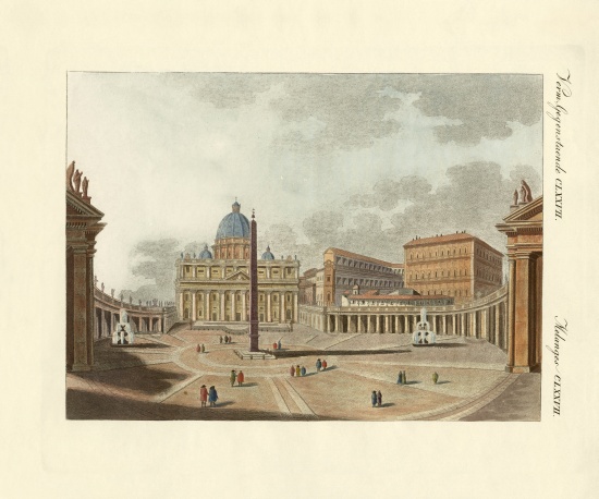 The St. Peter's Cathedral in Rome van German School, (19th century)