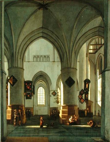 Interior View of St. Bavo Church, Harlem van Gerrit Adriaensz Berckheyde