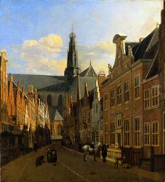 Strasse in Haarlem. van Gerrit Adriaensz Berckheyde