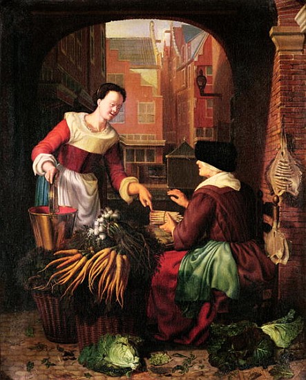 The Vegetable Seller van Gerrit or Gerard Dou