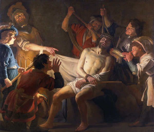 Christ Crowned with Thorns van Gerrit van Honthorst