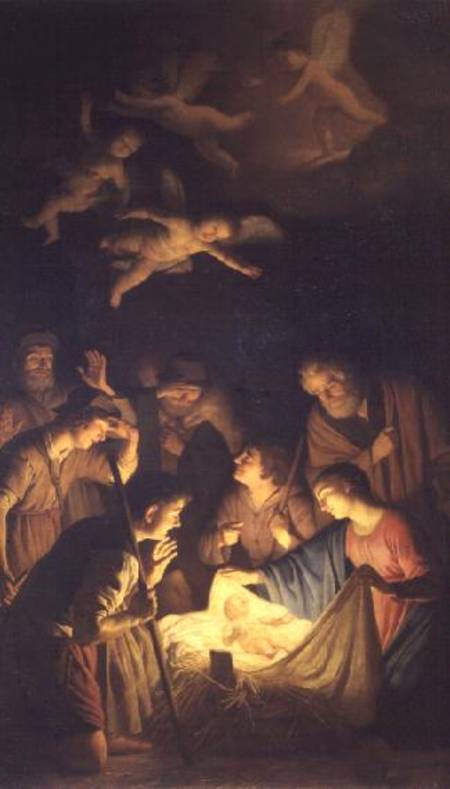 Adoration of the Shepherds van Gerrit van Honthorst