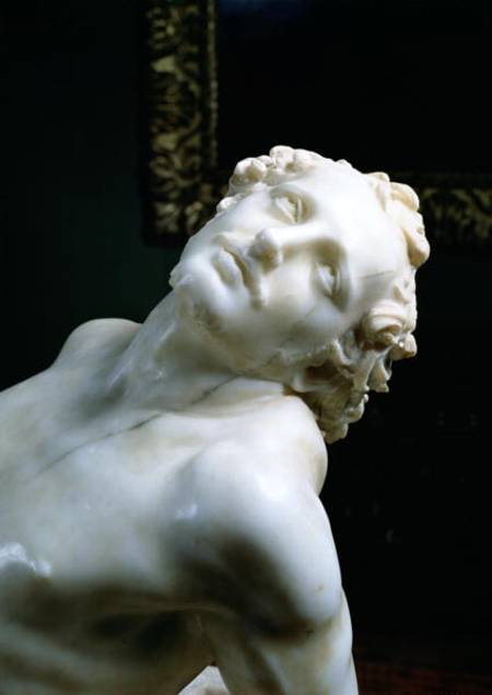 The Martyrdom of St. Lawrence, detail of the head of the saint van Gianlorenzo Bernini