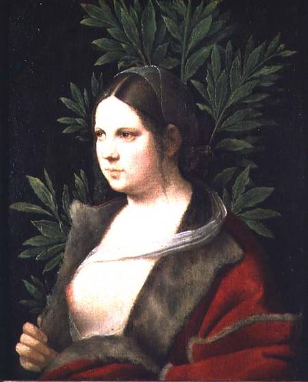Portrait of a Young Woman (Laura) van Giorgione (eigentl. Giorgio Barbarelli oder da Castelfranco)