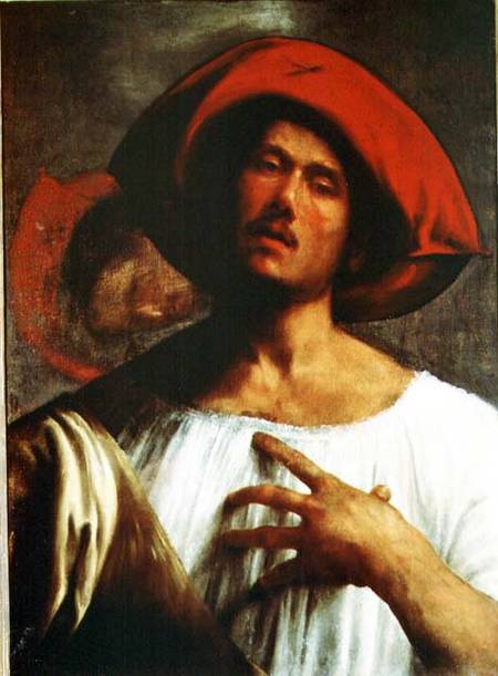 Young Man Singing van Giorgione (eigentl. Giorgio Barbarelli oder da Castelfranco)