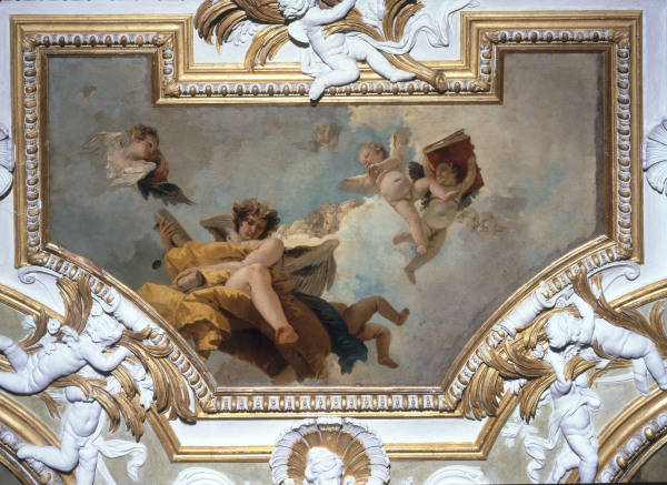 G.B.Tiepolo, Engel mit Schriftrolle... van Giovanni Battista Tiepolo